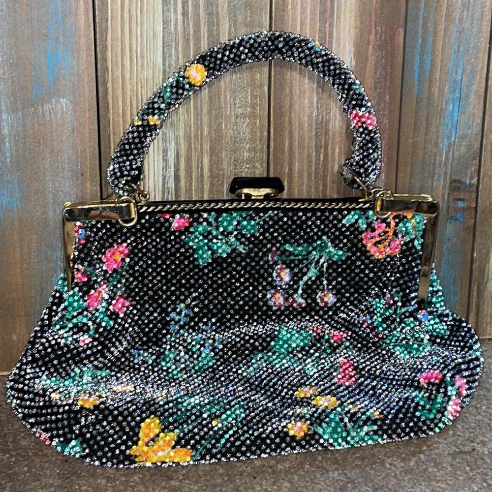 👛 SOLD Vintage Beaded Evening Bag - Picture 13 of 16